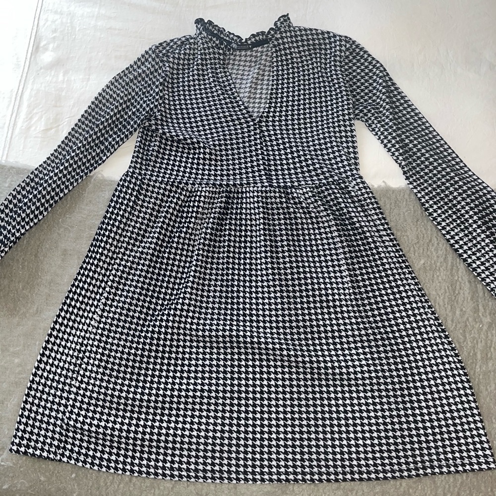 Zara houndstooth dress